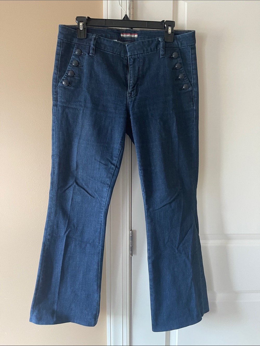Tommy Hilfiger Dark Blue Flare Jeans with Button Details